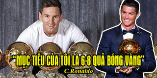Ronaldo đặt mục tiêu nhiều bóng vàng hơn Messi khi giải nghệ