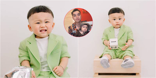 Con trai Quý Ròm "Kính vạn hoa" diện vest bảnh bao tròn 1 tuổi