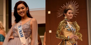 Tường San chọn quốc phục đính rồng 3m “chặt ngọt" dàn thí sinh MI 2019