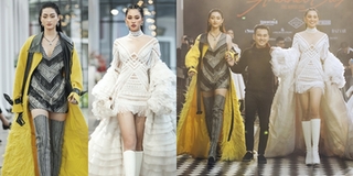 Màn catwalk thần sầu của Trần Tiểu Vy, Lương Thùy Linh giữa Sapa