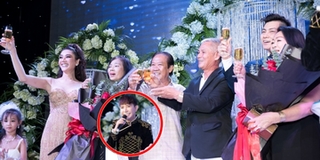 Bố chồng Lâm Khánh Chi hát cùng Long Nhật trong sinh nhật cháu nội
