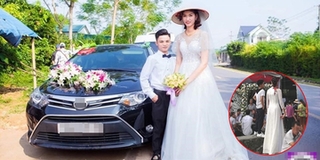 Đám cưới của chú rể cao 1m4 và cô dâu có chiều cao khủng lên tới 1m94