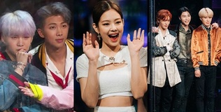 Những biểu cảm khó đỡ của BTS và BLACKPINK tại "The late late show"