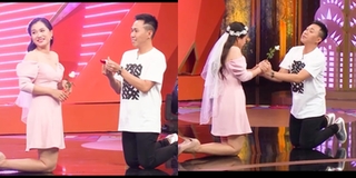 Anh Đức quỳ gối "cầu hôn" Lâm Vỹ Dạ: "Nhận lời làm vợ anh nhé"