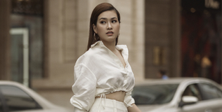 Hoa hậu Diễm Trần biến hoá phong cách khi dạo phố
