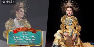 Á hậu Tường San chiến thắng trang phục dân tộc của Miss International