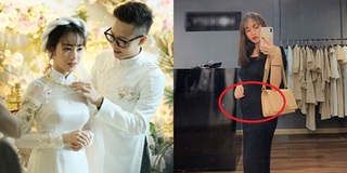 Con gái Minh Nhựa khoe bụng bầu sau hơn 2 tháng lên xe hoa