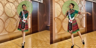 Á hậu Tường San nhảy “Để Mị nói cho mà nghe" ở Miss International
