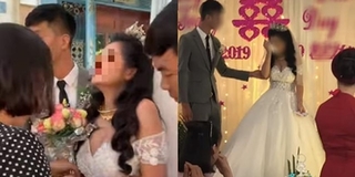 Hình ảnh cô dâu trẻ không ngừng khóc nấc trong đám cưới gây tranh cãi