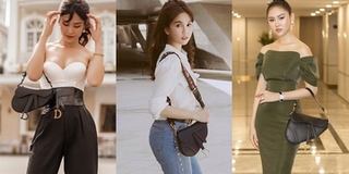 Á hậu Trúc Ny và dàn mỹ nhân Việt chuộng mốt túi yên ngựa Dior