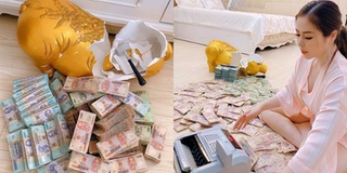 Hotgirl đập heo đất tiền tỷ bị tố sống ảo vì tiền bỏ heo phẳng phiu