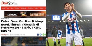 Báo Indonesia đồng loạt "cà khịa" Văn Hậu sau trận ra mắt Heerenveen