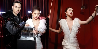 "Hoa hậu con nhà giàu" Jolie Nguyễn diện váy xẻ sâu ở Thượng Hải
