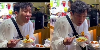 Cận biểu cảm "khó đỡ" của Trấn Thành khi ăn tàu hủ thúi ở Đài Loan