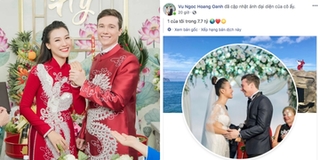 MC Hoàng Oanh khẳng định chủ quyền với chồng Tây soái ca sau lễ cưới