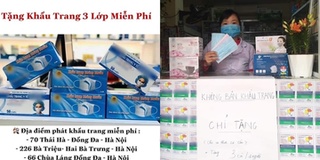 Hà Nội: Mạnh thường quân tổ chức phát miễn phí khẩu trang