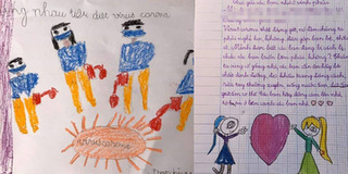 Học sinh lớp 1 ở Hà Nội viết tâm thư xúc động gửi các bạn ở Vĩnh Phúc