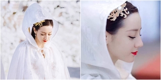 Nhiệt Ba lộ tạo hình váy trắng đẹp xuất thần trong "Chẩm Thượng Thư"