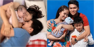 Ông xã Lê Phương "trách móc" khi vợ đăng ảnh vui vẻ bên hai con