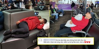 Fan bênh vực Tuấn Hưng khi bị chỉ trích dáng ngủ tại sân bay