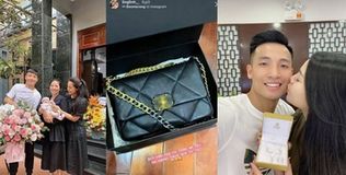 Vợ Bùi Tiến Dũng hạnh phúc vì được cả mẹ và chồng tặng quà 8/3