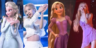 Fan ngỡ ngàng vì Rosé (BLACKPINK) giống hệt các nàng công chúa Disney