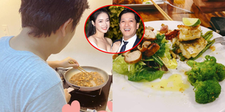 Nhã Phương lo ngại tăng cân khi chồng nhiệt tình vào bếp nấu ăn cho vợ