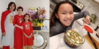 Mới 10 tuổi con gái Việt Hương đã biết làm món trứng ngâm nước tương