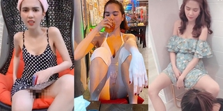 Bất kể diện váy hay đang ở nơi công cộng, Ngọc Trinh vẫn ngồi "bá đạo"