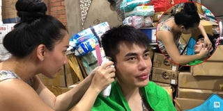 Vợ Lê Dương Bảo Lâm là "trùm cuối" trong việc cắt tóc tại gia mùa dịch