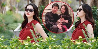 Hoa hậu Đặng Thu Thảo khoe bụng bầu lần 2 trước ngày lâm bồn
