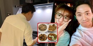 Trấn Thành lần đầu trổ tài nấu ăn cho bà xã Hari Won