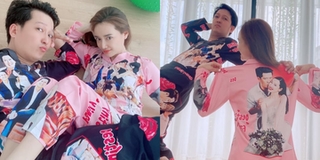 Nhã Phương diện pijama in ảnh cưới mừng tuổi mới bên Trường Giang