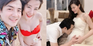 Đông Nhi diện bikini khoe bụng bầu 5 tháng khiến fan thích thú