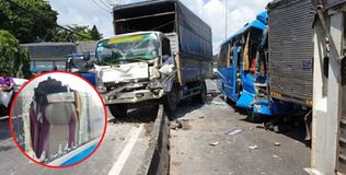 Xe khách gây tai nạn giao thông liên hoàn ở TP.HCM