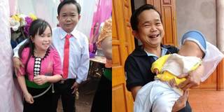 Cặp đôi Phú Thọ vỡ oà hạnh phúc vì con trai không "tí hon" như cha mẹ