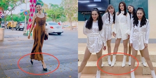 Bất chấp bụng bầu, các bà mẹ Vbiz vẫn mang cao gót như thường