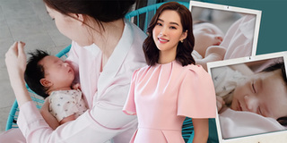 Ông xã Đặng Thu Thảo lần đầu khoe cận mặt con trai vừa chào đời