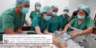 DailyMail đưa tin về ca phẫu thuật tách rời cặp song sinh ở Việt Nam