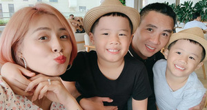 Sau 5 năm cưới, chồng MC Hoàng Linh không xưng bố với con riêng của vợ