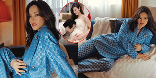 Bà bầu Đông Nhi diện đồ hiệu khoe nhan sắc ở tháng thứ 6 thai kỳ