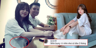 Bạn gái Quang Hải bị dân mạng phát hiện vòng 2 lớn bất thường