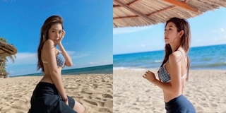 Khổng Tú Quỳnh diện bikini, khoe mặt mộc không tỳ vết