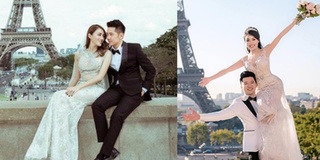 Chồng Lê Hà (The Face) khoe ảnh cưới tại tháp Eiffel