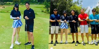 Hoa hậu Hương Giang đi chơi golf cùng Matt Liu