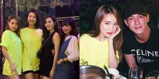 Nhã Phương - Thúy Ngân cùng nhau diện đồ đôi đi dự tiệc đóng máy phim