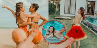 Kiểu chụp ảnh thú vị, dễ “tạo trend” với bikini của vợ hai Minh Nhựa
