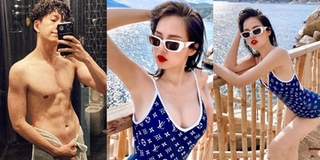 Sao Việt mặc gì hôm nay (5/8): Ngô Kiến Huy quấn khăn tắm khoe 6 múi