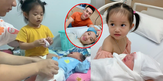 Clip: Con gái Lê Dương Bảo Lâm còn nhỏ đã biết giúp mẹ chăm em