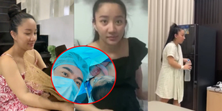 Vợ Lê Dương Bảo Lâm gây chú ý khi diện váy phong phanh sau 2 ngày sinh